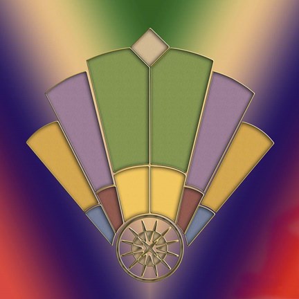 Framed Art Deco Fan 2 Print