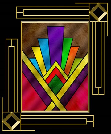 Framed Art Deco Design 7B Print