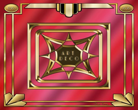 Framed Art Deco Design 2020B Print