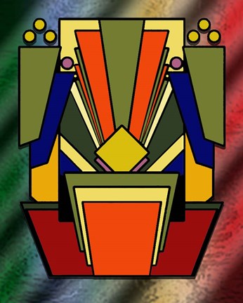 Framed Deco 26 on Glass Print