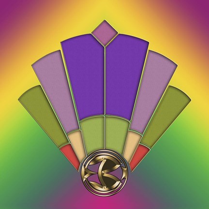 Framed Fan 3 Background 1 Print