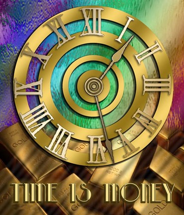 Framed Time Is Money Print