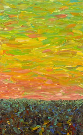 Framed Flatland Sunset looking East Print