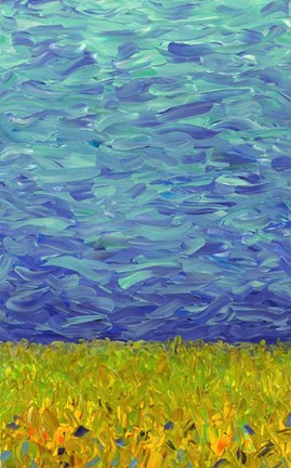 Framed Flatland Sunset looking West Print