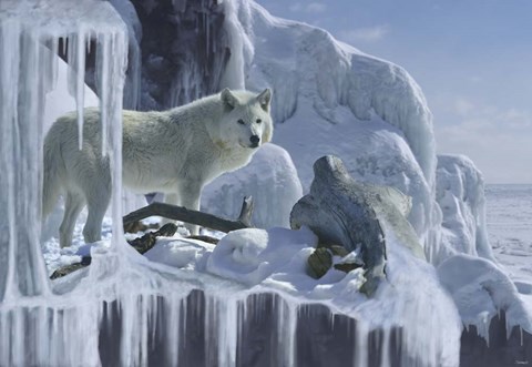 Framed Ice Cascade Print