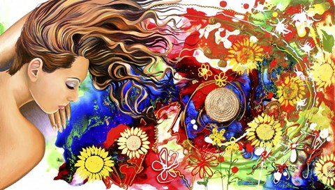 Framed Asleep In The Garden Print