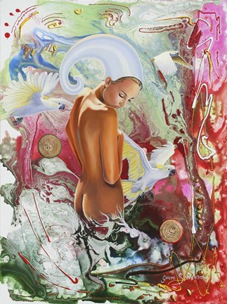 Framed Life Begins Print