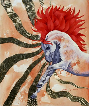 Framed Red Stallion Print