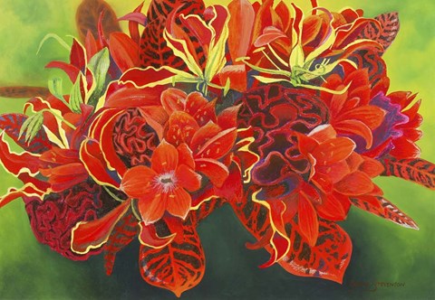 Framed Red Vase Print