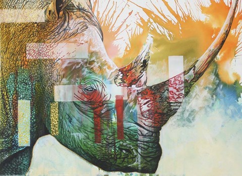 Framed Tears Of A Rhino Print