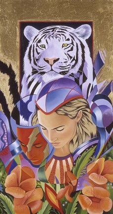 Framed Tiger Think Print