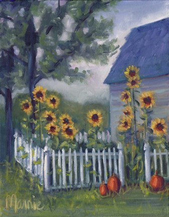 Framed Ekonk Garden Print