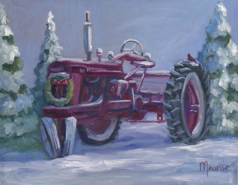 Framed Farmall Fresh Snow Print