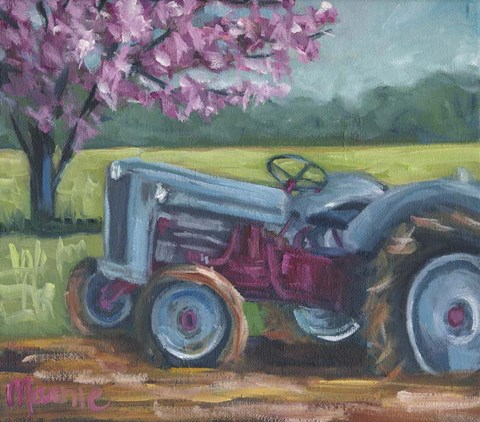 Framed Tractor Spring Print