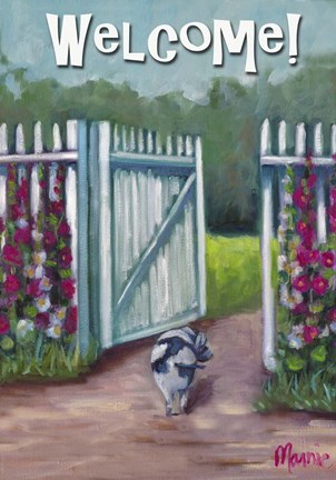 Framed Daisy Smelling Flowers Print