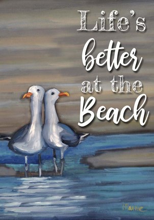 Framed Lovebirds Text Print