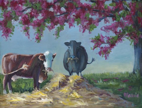 Framed Under The Blossoms 2 Print