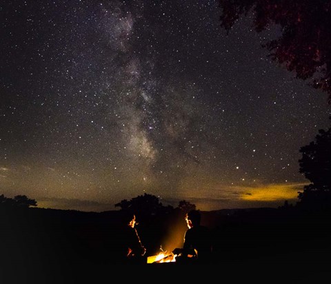 Framed Starlit Firepit Print