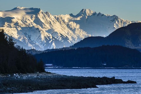 Framed Where The Mountains Meet The Sea Print