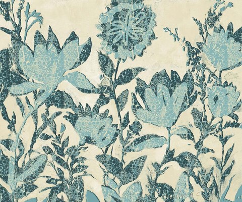 Framed Textured Flowers Print