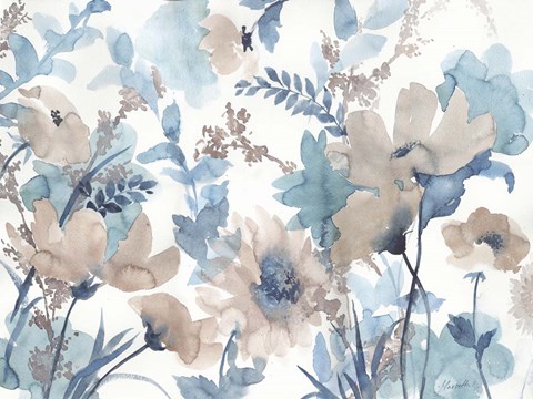 Framed Blue Glory Print