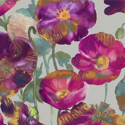 Framed Poppies From My Window Crop1 Print