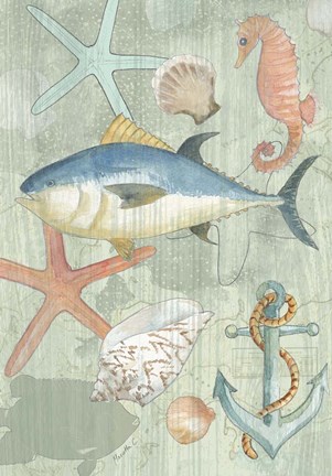 Framed Coastal I Print