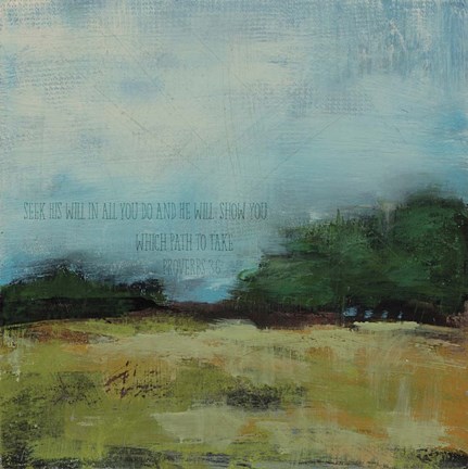 Framed Seek His Will Verse Print