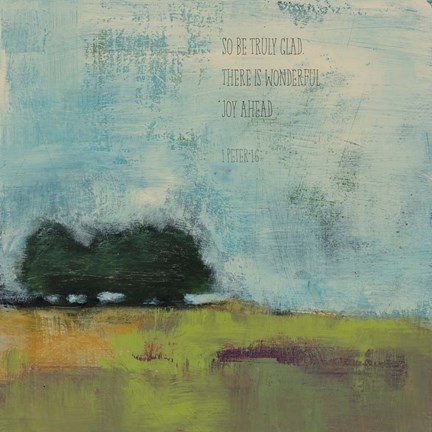 Framed Joy Ahead Verse Print