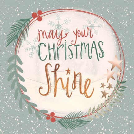 Framed Christmas Shine Snow Globe Print