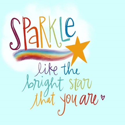 Framed Rainbow Sparkle Print