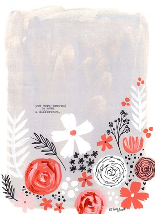 Framed Created to Make a Difference Print