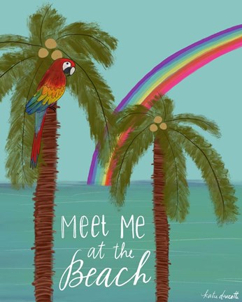 Framed Meet Me at the Beach Print