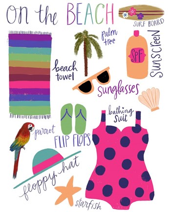 Framed On the Beach Print