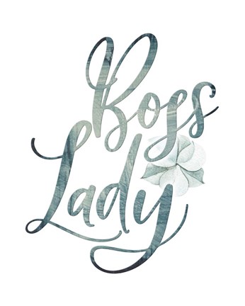 Framed Bossy Lady Floral II Print