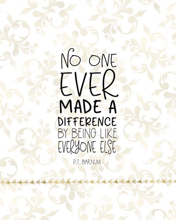 Framed Difference Quote Print