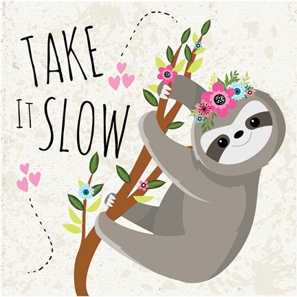 Framed Take It Slow Print