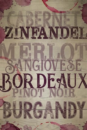 Framed Peace, Love, Wine II Print