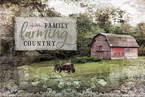 Framed Farm, Family, Country Print