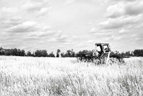 Framed Tractor V Print