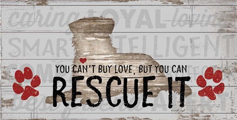 Framed You Can't Buy Love - Dog Print