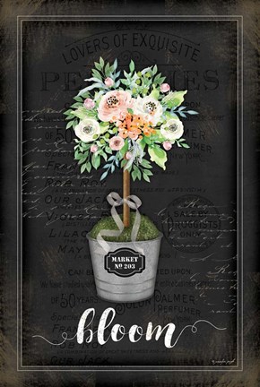 Framed Floral Topiary III Print