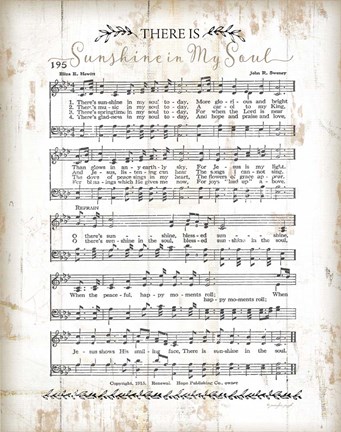 Framed There is Sunshine in My Soul Print