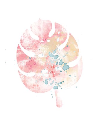 Framed Pink Leaf I Print