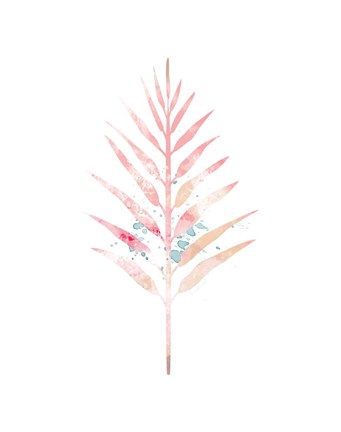 Framed Pink Leaf IV Print