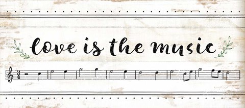 Framed Love is the Music Print
