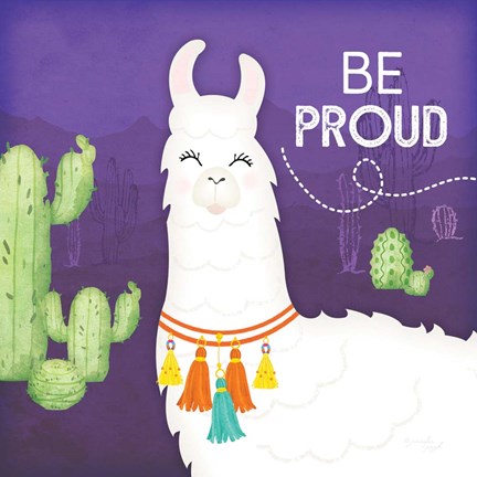 Framed Be Proud Llama Print