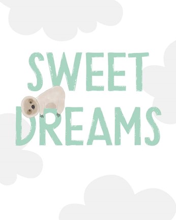 Framed Sweet Dreams Sloth Print