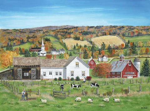 Framed Autumn Fields Print