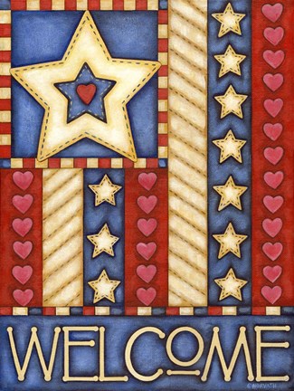 Framed American Star Welcome Print